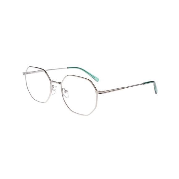 NEW SUCCESS SS-399 Silver Octagon Eyeglasses 52/18/145 - Picture 1 of 2